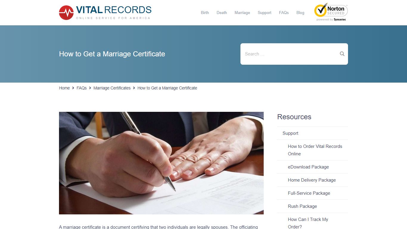 How to Get a Marriage Certificate - Vital Records Online